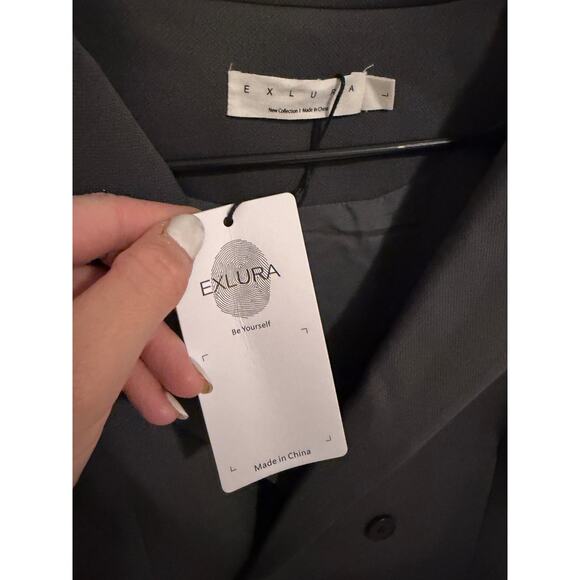 Exlura Women's Large Dark Gray Lightweight Long Sleeve Knit Loose Fit Jacket - Picture 5 of 7